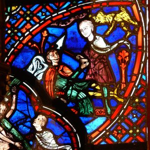 Fenêtre w0 représentant Caïn et Abel
