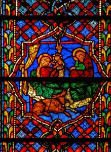 Fenêtre w0 représentant la Nativité