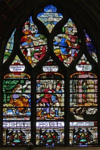 Fenêtre w107 représentant des scènes de la vie de Joseph - French School