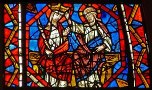 Fenêtre w108 représentant le Couronnement de la Vierge