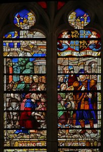Fenêtre w119 représentant Joseph reconnaît ses frères