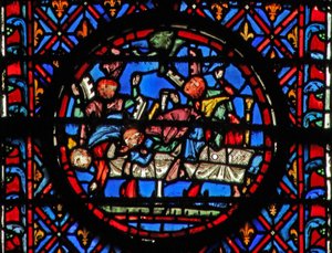 Satan causant le chaos à Job et sa famille - French School