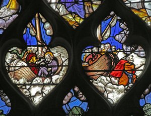 Fenêtre w12 représentant Jésus marchant sur l