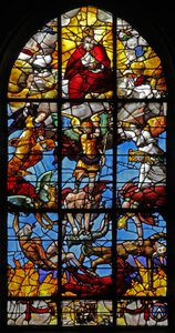 Fenêtre w12 représentant Saint Michel et les anges rebelles