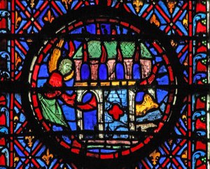 Les écuries en feu - French School