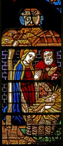 Fenêtre w132 représentant la Nativité - French School