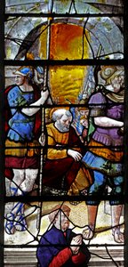 Vitrail w13 représentant Saint Pierre