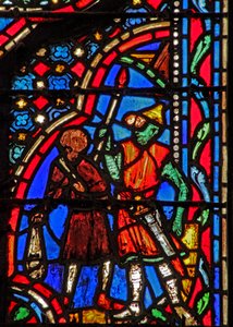 La pierre de David frappe Goliath I Sam XVII 41-49