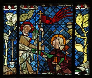 Fenêtre w14 représentant une scène de Résurrection : Noli Me Tangere