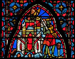 Saintes Reliques : Héraclius devant la porte scellée miraculeuse à Jérusalem