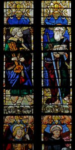 Vitrail w1 représentant Saint Pierre et Saint Paul