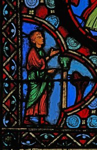Fenêtre w1 représentant une scène de la vie de Saint Martin