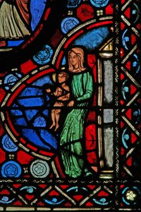 Fenêtre w1 représentant une scène de la vie de Saint Martin