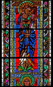 Fenêtre w202 représentant Sainte Attale - French School