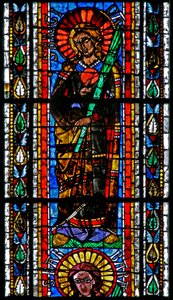 Fenêtre w202 représentant Sainte Brigitte - French School