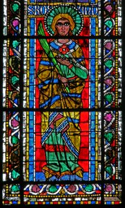 Fenêtre w202 représentant Sainte Roswind - French School