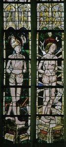 Fenêtre w20 représentant Saint Blaise et Saint Sébastien - French School