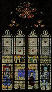 Fenêtre royale avec la Vierge Marie, Charles VI et Saint Denis