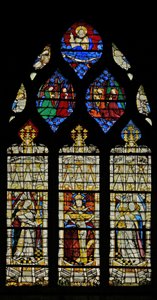 La Trinité avec des anges portant des bougies