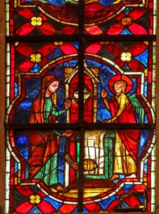 Zacharie, père de Saint Jean-Baptiste, visité par un ange dans le Temple