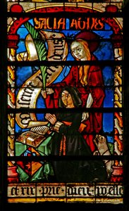 Un donateur - Agnès Bonjean avec Sainte Agnès - French School