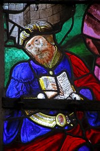 Saint Pierre avec Simon le Magicien qui déchire ses livres
