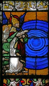 Fenêtre w2 représentant la Création du Firmament - French School