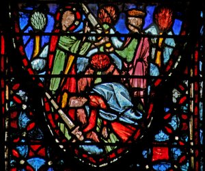 Le soldat de Dieu apparaît à Josué qui tombe à terre
