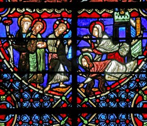 Marthe et Marie avec Christ