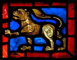 Fenêtre w6 représentant un lion