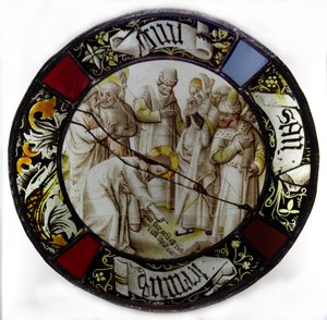 Fenêtre w79 représentant Christ et la femme adultère