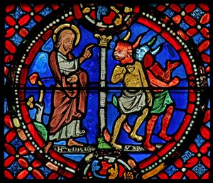 Saint André chassant deux démons