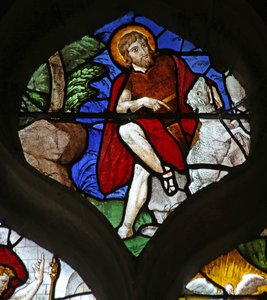 Fenêtre représentant Saint Jean-Baptiste (principalement moderne)