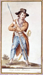 Sans culottes parisiennes. Aquarelle de l