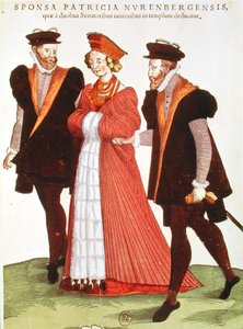Femme de Nuremberg escortée au Temple par deux sénateurs, 1572