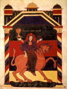 Femme montée sur la Bête (monstrueuse) - French School