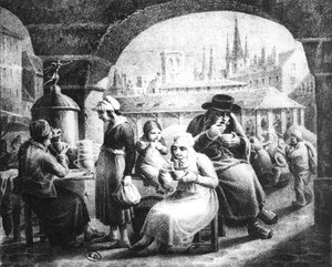 Femme vendant du café, c. 1820 - French School