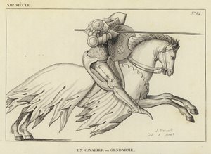 XII Siècle, Un Cavalier ou Gendarme (gravure)