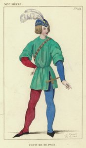 XIVe siècle, costume de page