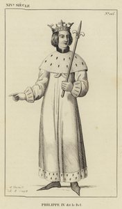 XIV Siècle, Philippe IV dit le Bel (gravure)