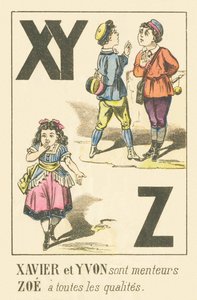 X Y Z: Xavier et Yvon sont menteurs, Zoé a toutes les qualités