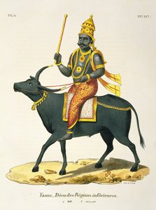 Yama, Dieu du Monde Invisible, gravé par C. de Motte (1785-1836)