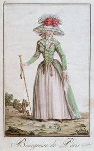 Jeune bourgeoise parisienne en robe de promenade, 1787