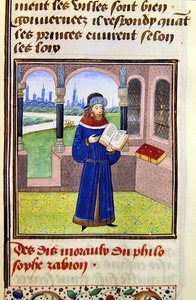 Zabion, de Histoire des Philosophes, fin du XVe siècle (vélin) - French School