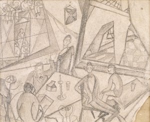 Frida et ses contemporains, vers 1925 (crayon sur papier) - Frida Kahlo
