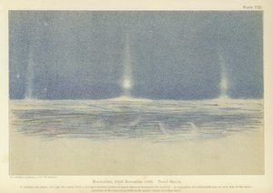 Clair de lune, 22 novembre 1893, esquisse au pastel (lithographie en couleur) - Fridtjof Nansen
