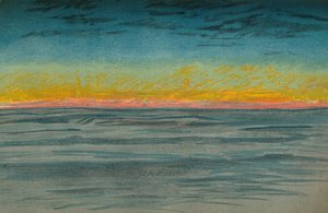 Le Jour polaire déclinant, 22 septembre 1893. Esquisse au pastel, 1893 - Fridtjof Nansen