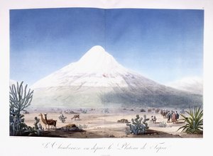 Le Chimborazo vu depuis le Plateau de Tapia - Friedrich Alexander Baron von (after) Humboldt