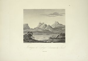Montagnes de porphyre columnar, Jacal, dessiné par Marchais, gravé par Bouquet, illustration de 