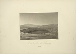 Vue du lac de Guatavita, dessiné par Thibaut, gravé par Bouquet, illustration de 